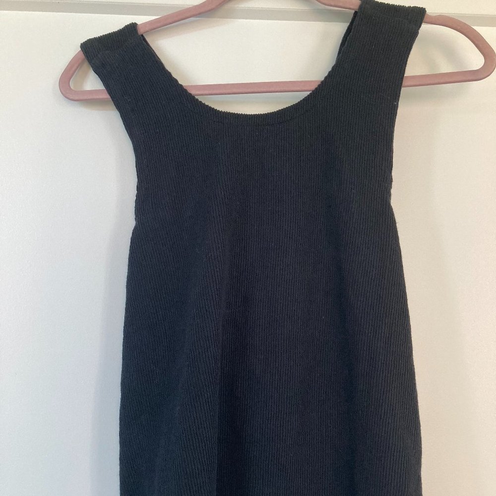 Ottoman Jacquard Cross-Back Tank Top